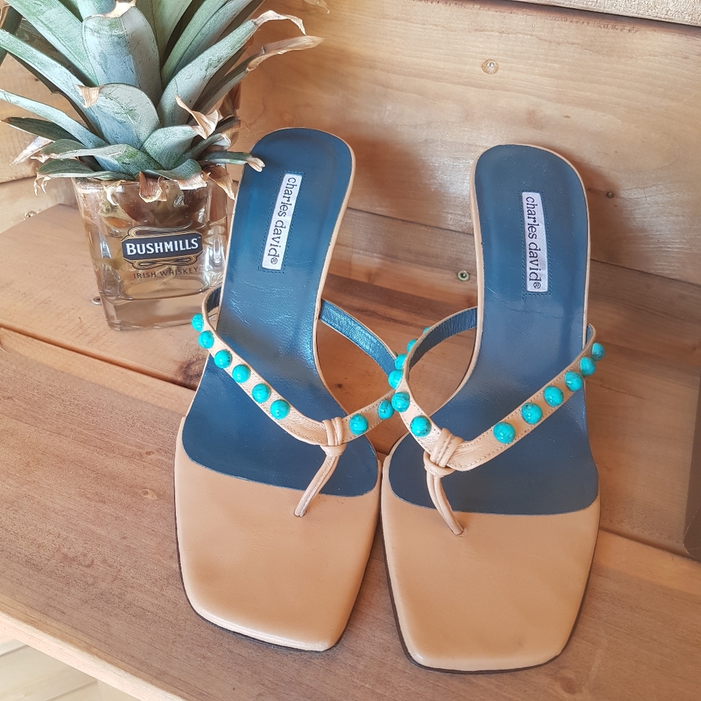 Vintage Charles David Tong Sandal • SZ 10